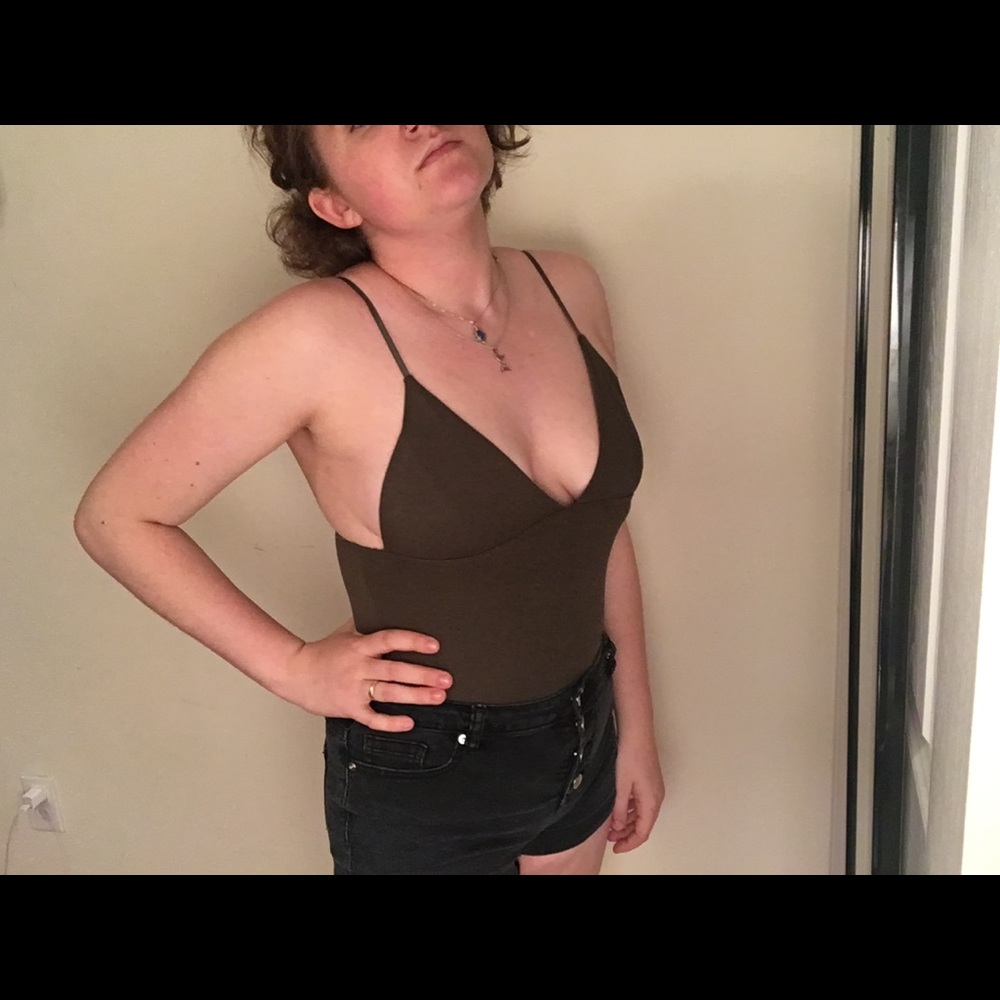 Urban - Out From Under Triangle Bodysuit (olive)